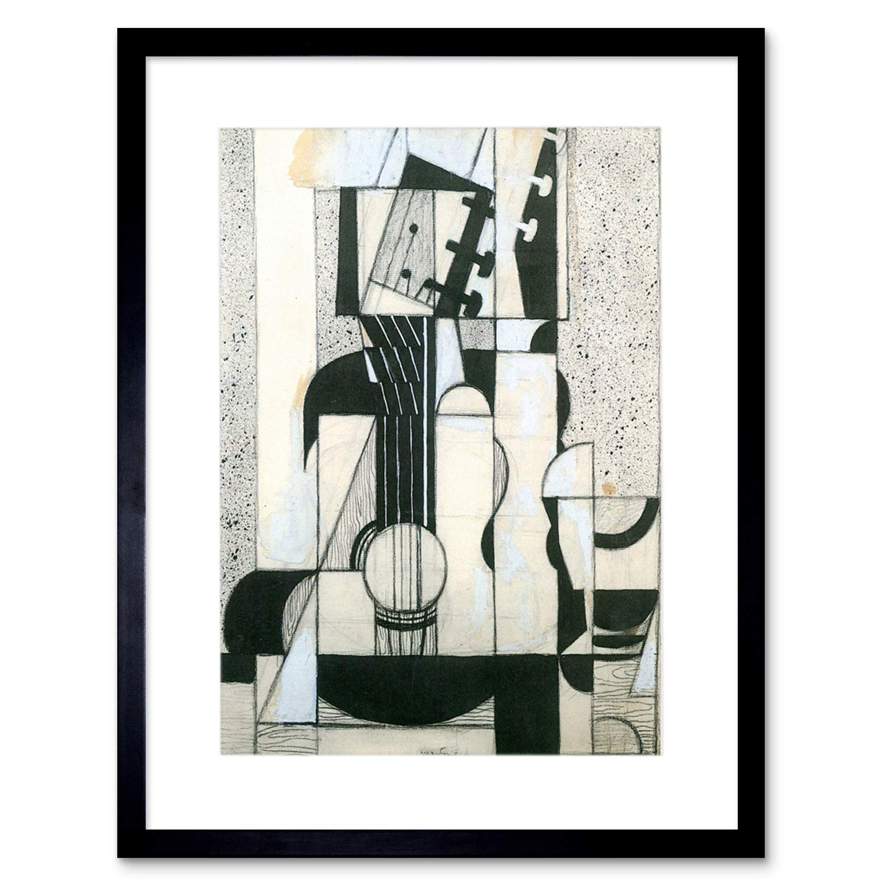 Wee Blue Coo Juan Gris Still Life With Guitar Old Master Framed Wall Art Print