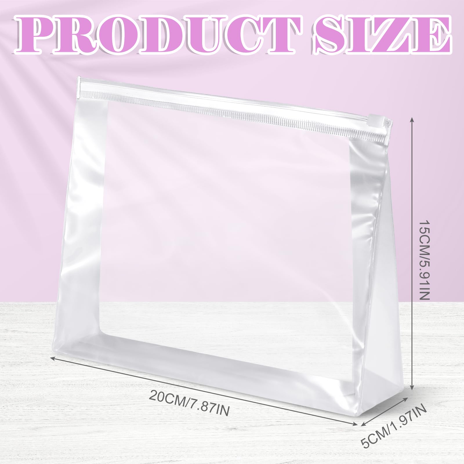 Xuniea 100 Mini Bolsas de Maquillaje Transparentes de PVC, pequeñas Bolsas organizadoras de artículos de tocador de Viaje, Impermeables, de plástico Transparente, con Cremallera, para Mujeres y