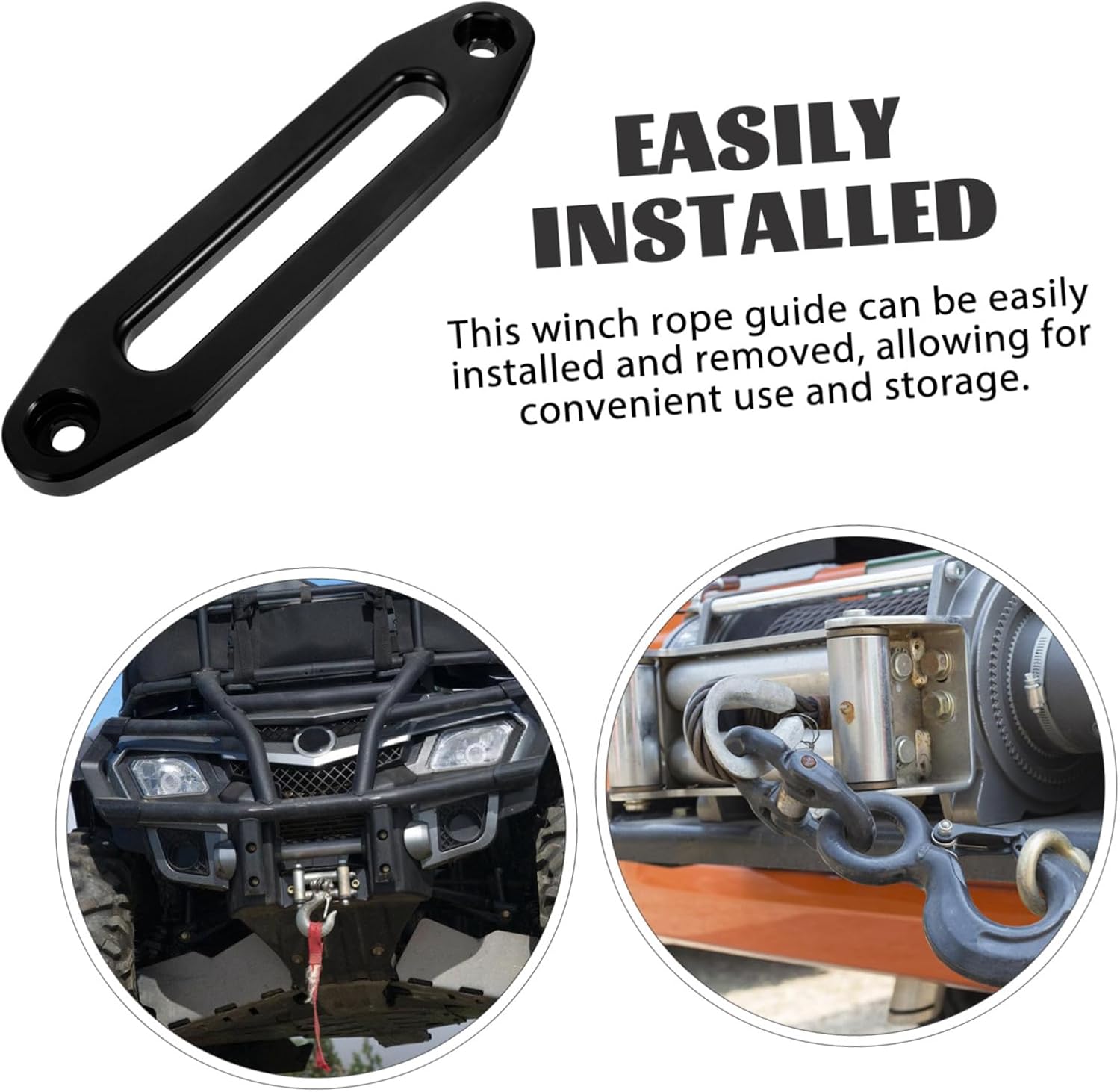 Zinc Alloy Winch Fairlead Heavy-Duty Rope Guide for Utv ATV Fairlead Accessory to Prevent Cable Damage and Tangles Off-Roading and Winching Operations