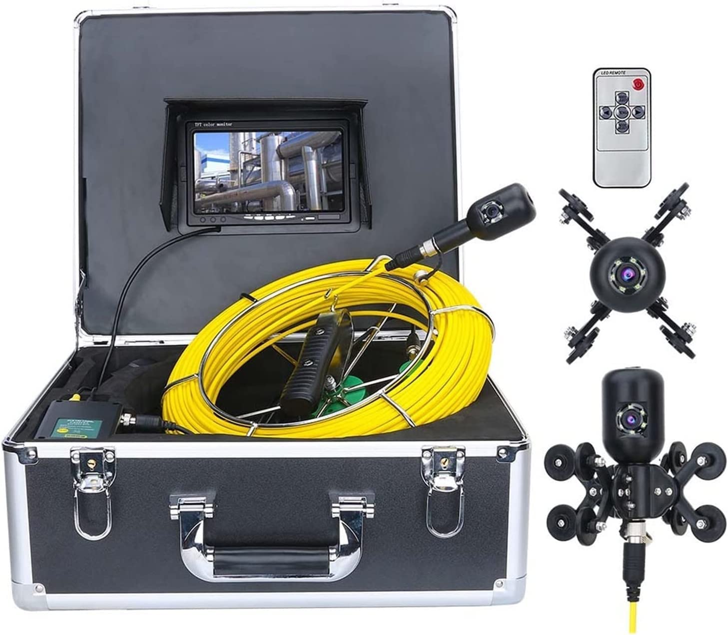 YNIYUJKL Inspection Cameras Inspection Cameras 30M/50M Drain Sewer Pipe Industrial Endoscope 7Inch Monitor Inspection Video Camera