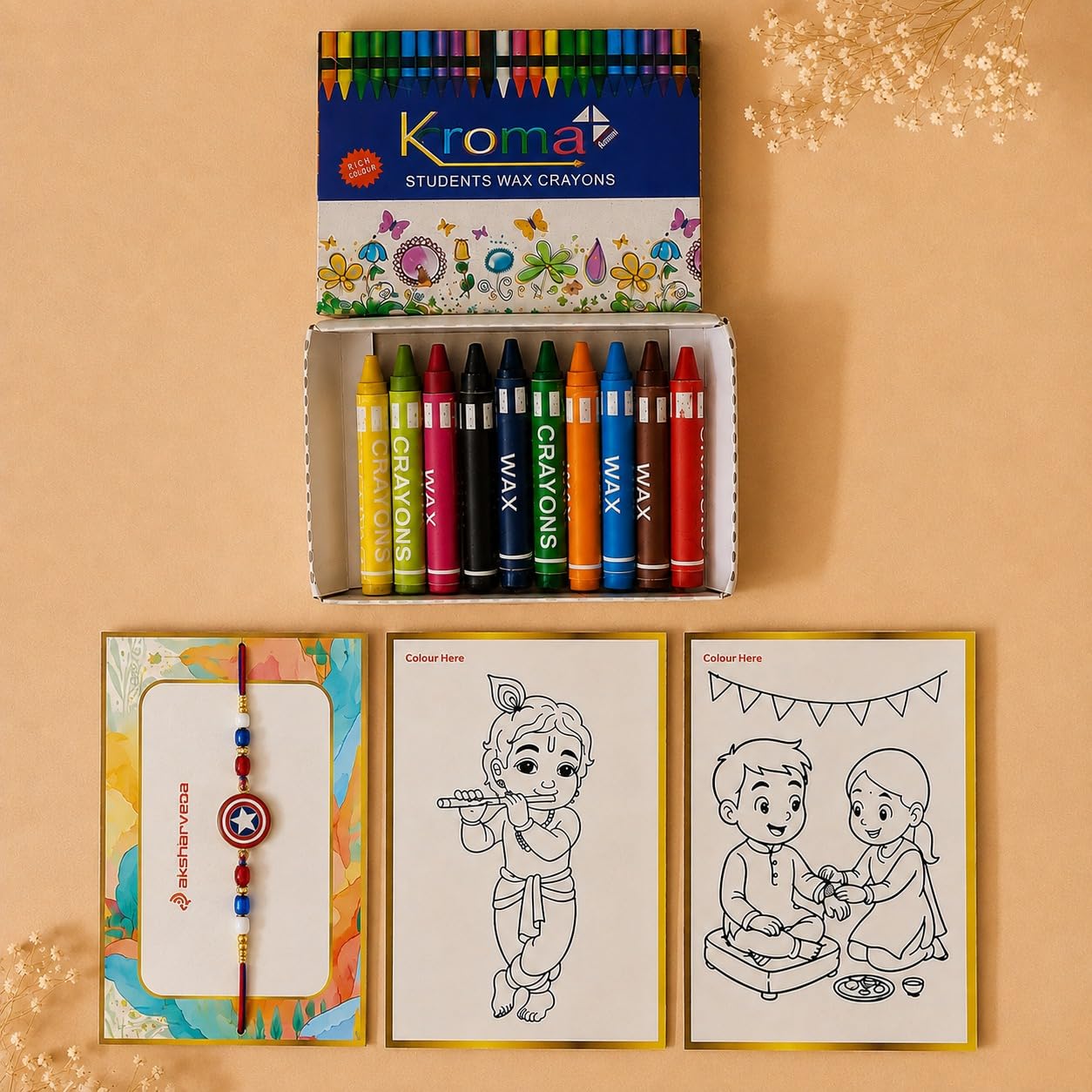 Captain America Shield Kids Rakhi with Color kit