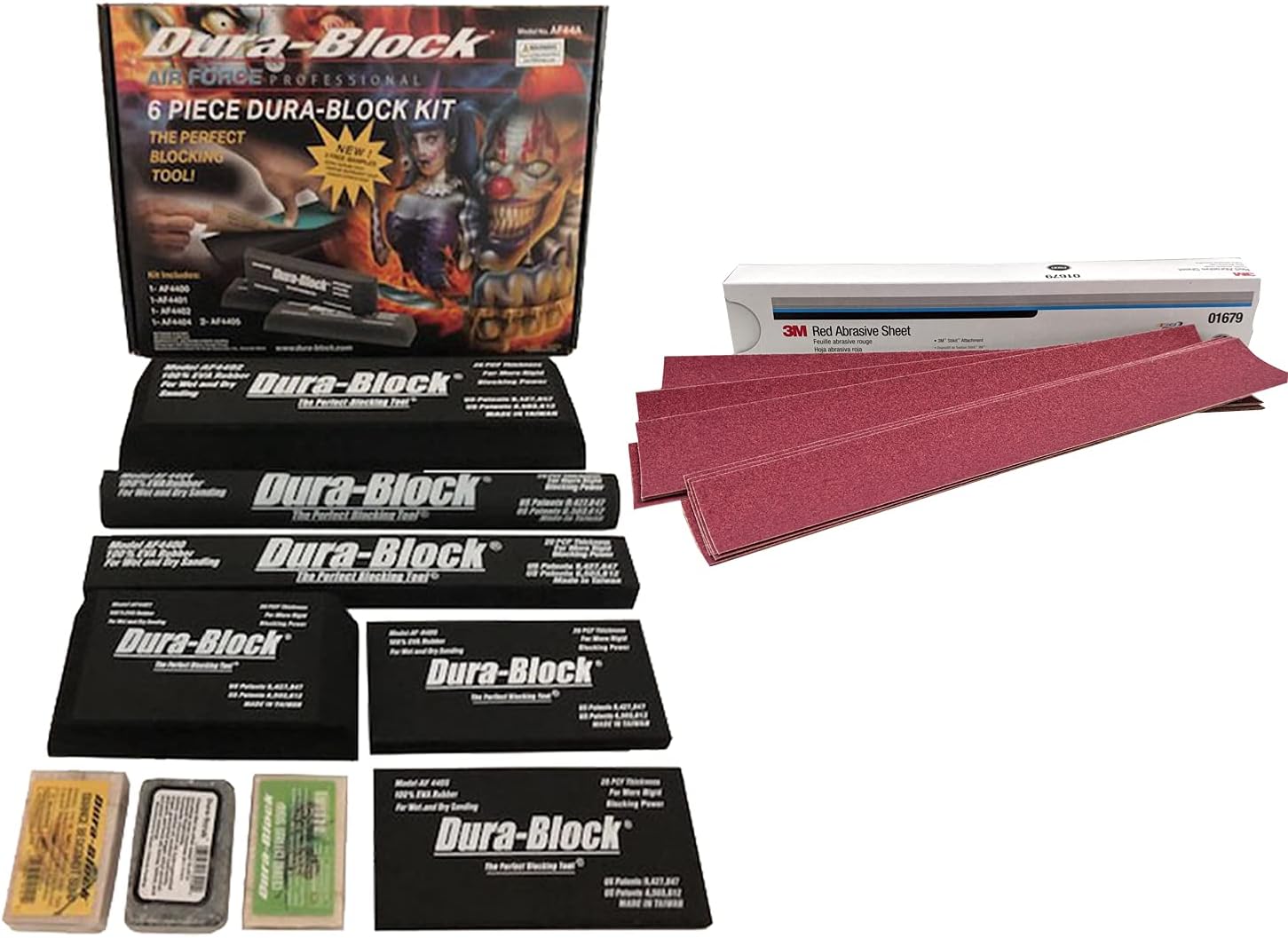 DuraBlock Set 6pc Flexible EVA Foam Wet or Dry Autobody Sanding