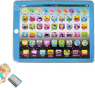 Eolaks 2 Pcs Learning Tablet for Kids | Fun Touch and Learn Machine,Early Education Tablet To Learn Letters, Numbers, Music & Words, Learning Toys for 3-Year-Old and Up Kids