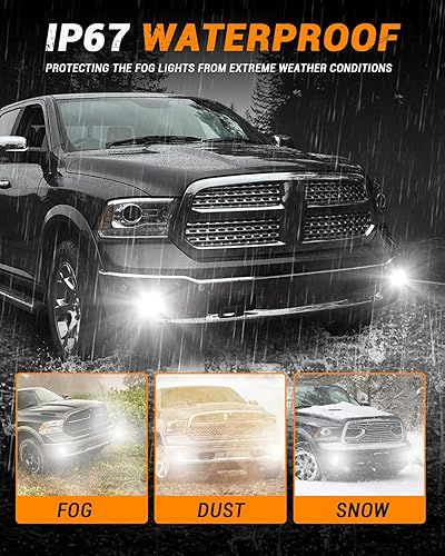 Miniatura 7 de 4X4FLSTC Luces antiniebla LED aprobadas por DOT compatibles con Dodge Ram Pickup 1500 2013 2014 2015 2016 2017 2018 parachoques conducción