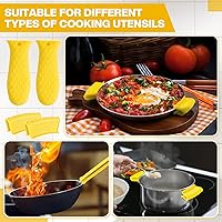 Vista 19 de Patelai Juego de 8 piezas de soportes para ollas de silicona, cubierta para mango de hierro fundido, resistente al calor, soportes para mango