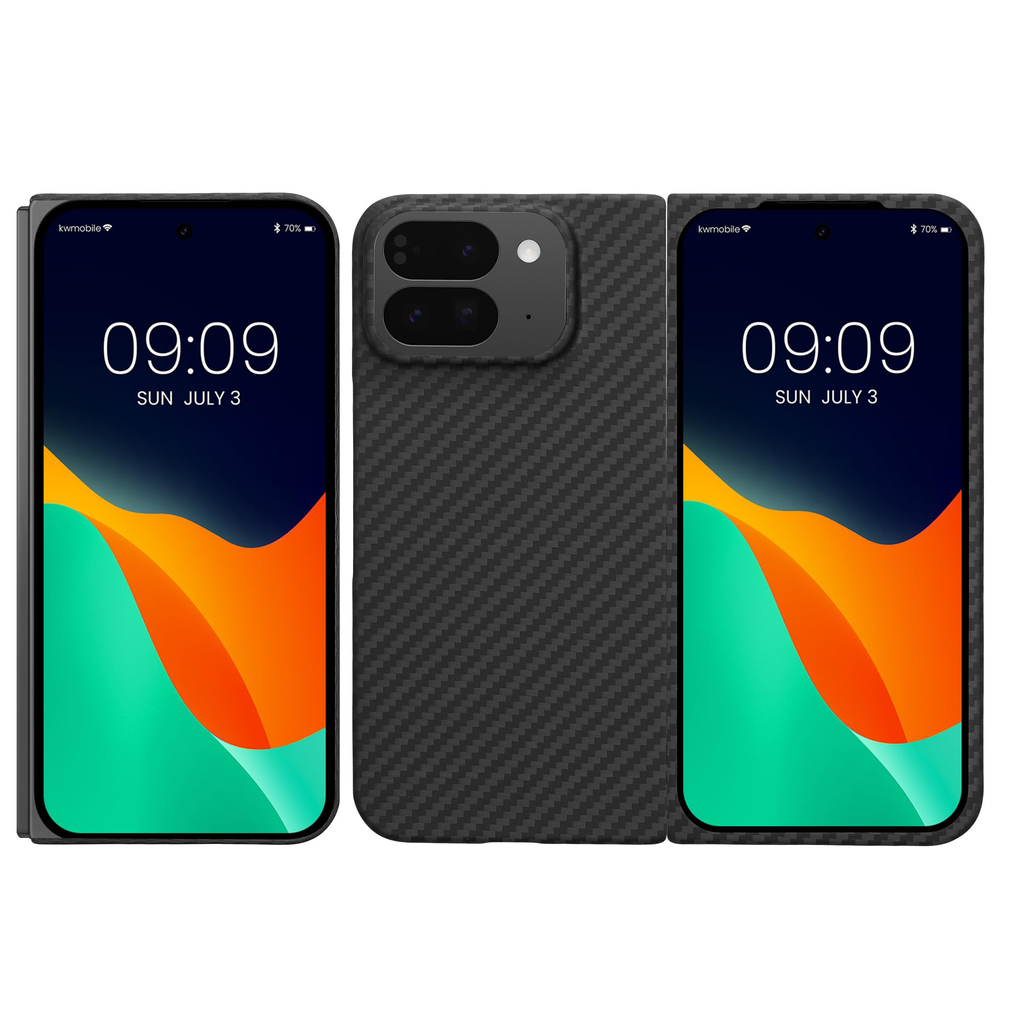 – Aramid Fiber Case Compatible with Google Pixel 10 Pro Fold - Case Super Slim Strong Protective Phone Cover - Black Matte