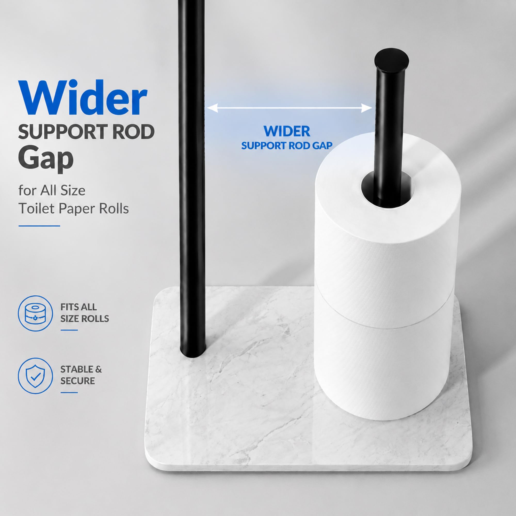 Heavy Duty Marble Toilet Paper Stand - Free Shipping -3