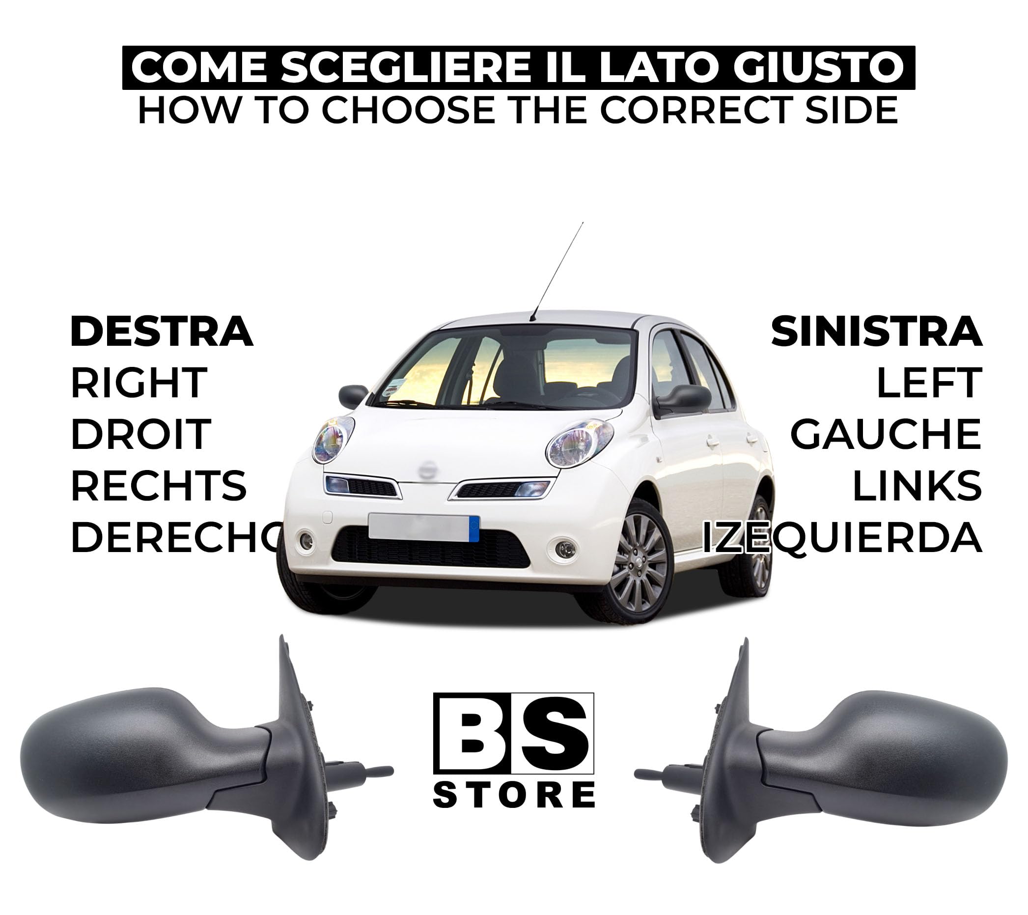 SPECCHIETTO RETROVISORE SINISTRO CHEVROLET Spark 1° Serie LMT (09>12