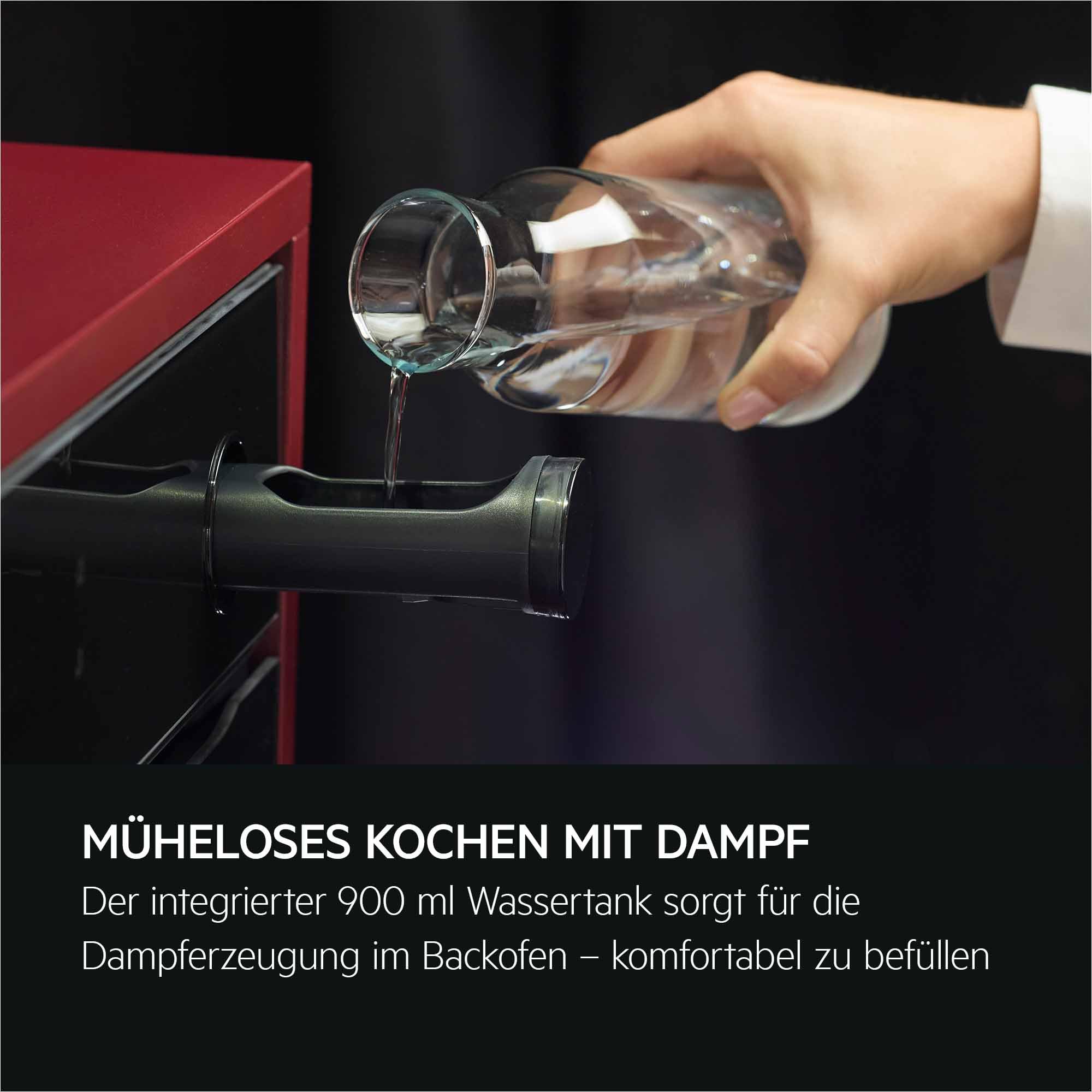 AEG TR6PB50WSB Einbaubackofen Serie 6 LED-Touchdisplay Pyrolyse Selbstreinigung 25% Dampfunterstützung Kerntemperatursensor