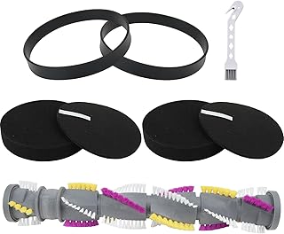 Filter Brush Roll Replacement for Bissell Cleanview Swivel Pet Crosswave 1820 1823 1825 2253 2252 2255 2256 2260 2316 2383 Vacuum Cleaner Parts, 1 brush roll + 2 foam & felt filters + 2 belts