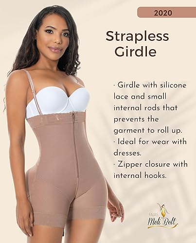 Miniatura 3 de Melibelt 2020 Fajas Colombianas Reductoras Y Moldeadoras Prendas de compresión sin tirantes para mujer