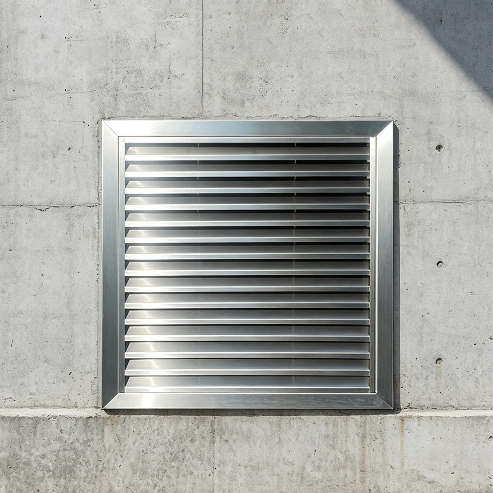 Blazea Outside Louvered Vent Cover 304 Stainless Steel, Square Air Vent Grille Cover, Ventilation Opening Panel Wall Outlet for HVAC Dryer System(25x25cm)