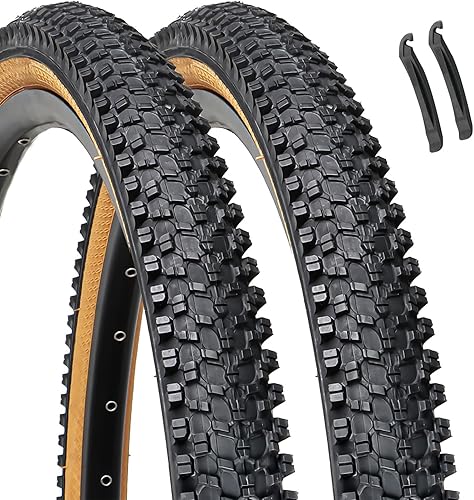 Miniatura 10 de Hycline Paquete de 2 neumáticos para bicicleta de montaña: neumáticos de bicicleta plegables de repuesto de 20/24/26/27.5 pulgadas resistentes al