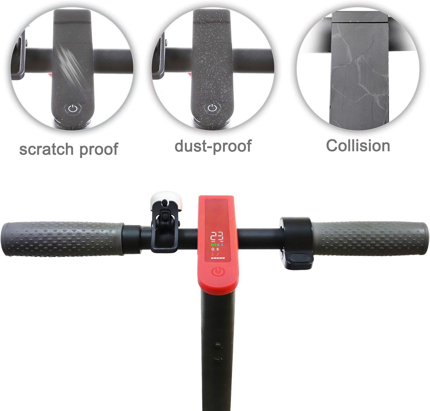 TOMALL Waterproof Silicone Protective Cover Case Central Control Panel Dust Proof Protective Shell Dashboard Cover Protective Compatible for Xiaomi Mijia M365/M365 Pro Electric Scooter