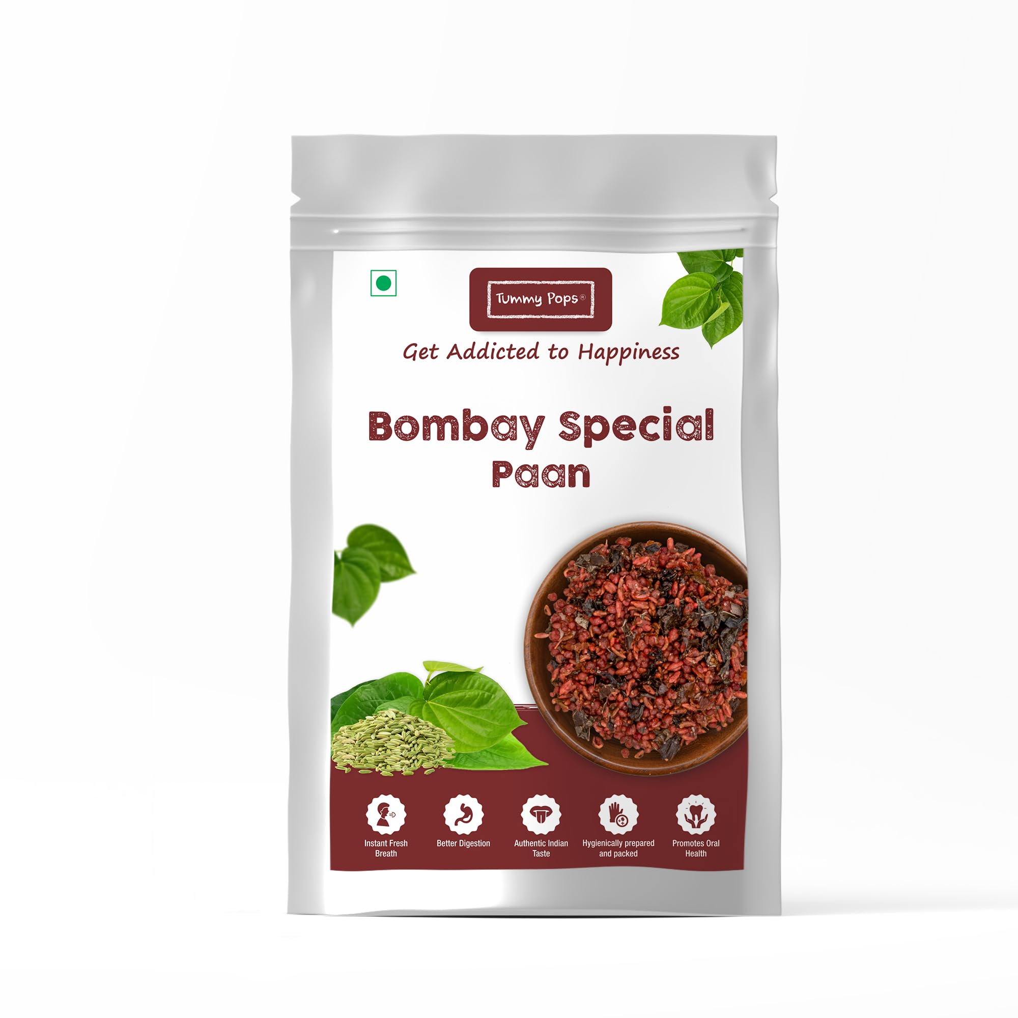 Tummy Pops| Premium Meetha Paan Without Supari | Hygienically Prepared & Packed | After Meal Digestives Mukhwas, Premium Handmade Sweet Mouth Fresheners (Bombay Special Paan, 950gm)