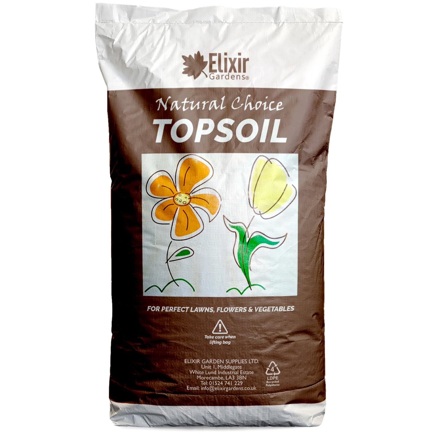 Elixir Gardens Graded Screened Topsoil | Premium Professional Multi Purpose for Lawns Seedlings Conditioning | 0.5L - 100L | 75L Bag