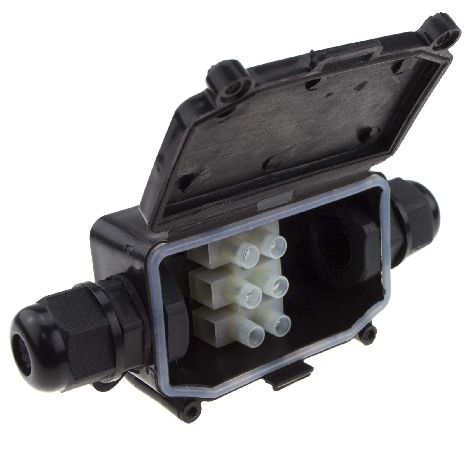 Kenable Black Outdoor Ip65 Uv/Waterproof Junction Box Enclosure For Electric Cables