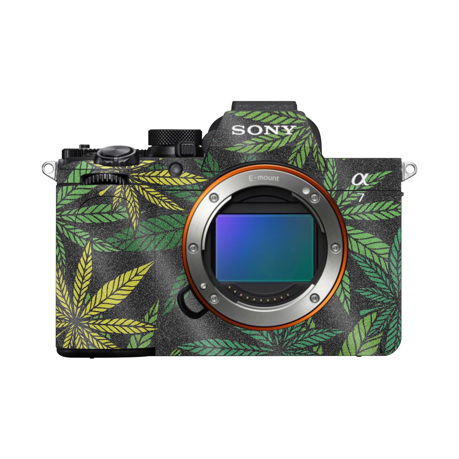 Glossy Glitter Camera Skin Compatible with Sony Alpha A7 Mark V (2025) - Cannabis Culture - Premium 3M Vinyl Protective Wrap Decal Cover - Easy to Apply | Crafted in the USA by MightySkins