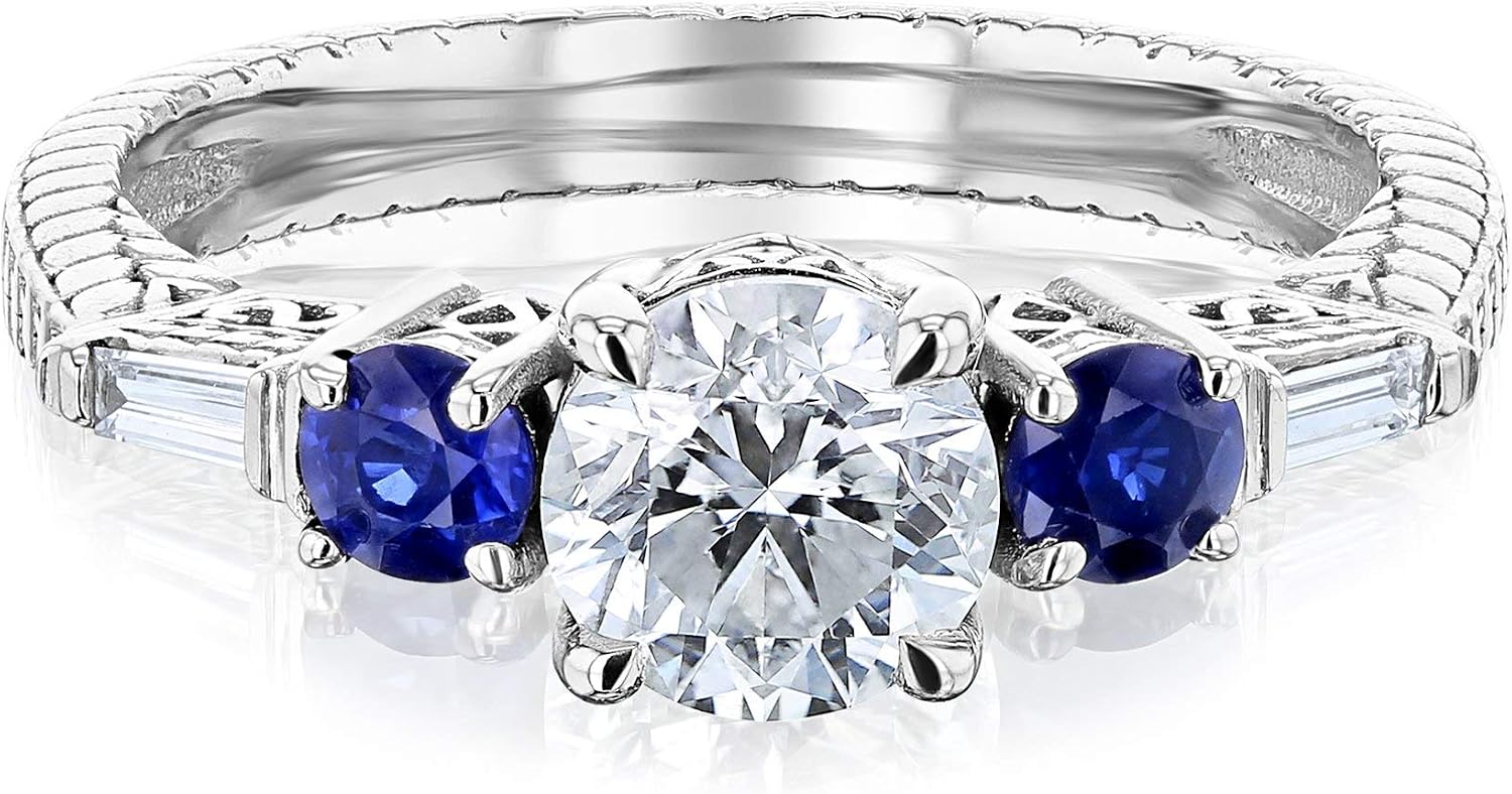 Kobelli 1.63 ct tw The Hatch Diamond and Sapphire Engagement Ring