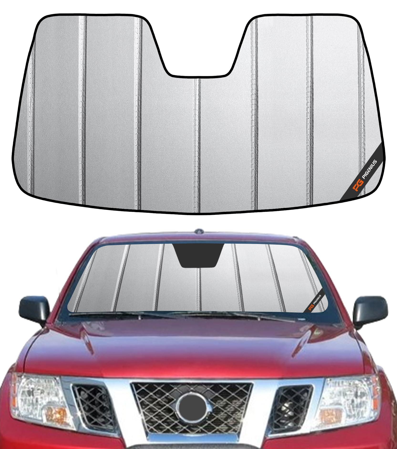 Photo 1 of Pigenius Windshield Sun Shade for Nissan Frontier 2005-2021, Xterra 2005-2015, for Suzuki Equator 2009-2012 - Safeguard