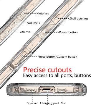 Diverbox iPhone 16 Pro用 ケース 耐衝撃 落下防止 強化ガラススクリーンプロテクター+カメラプロテクター Apple iPhone 16 Pro用高耐久保護フォンケースカバー グリッタークリア