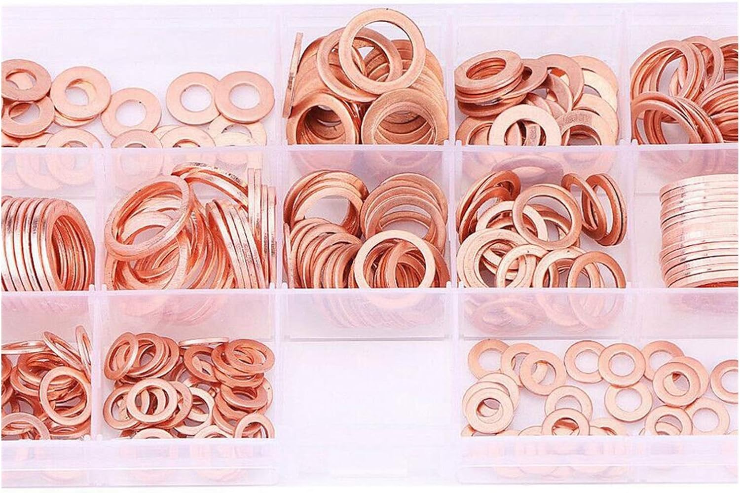 VNE 280pcs/set of Flat Gaskets, Copper Gaskets, Kit Flat Ring Seal Kit M5 M6 M8 M10 M12 M14 M16 M20 General Maintenance