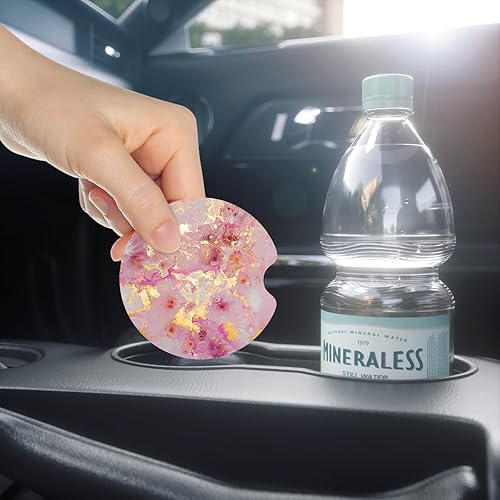 Miniatura 7 de Nipichsha Posavasos para automóvil, posavasos para portavasos de automóvil, paquete de 2 posavasos antideslizantes, tapete de goma para taza de