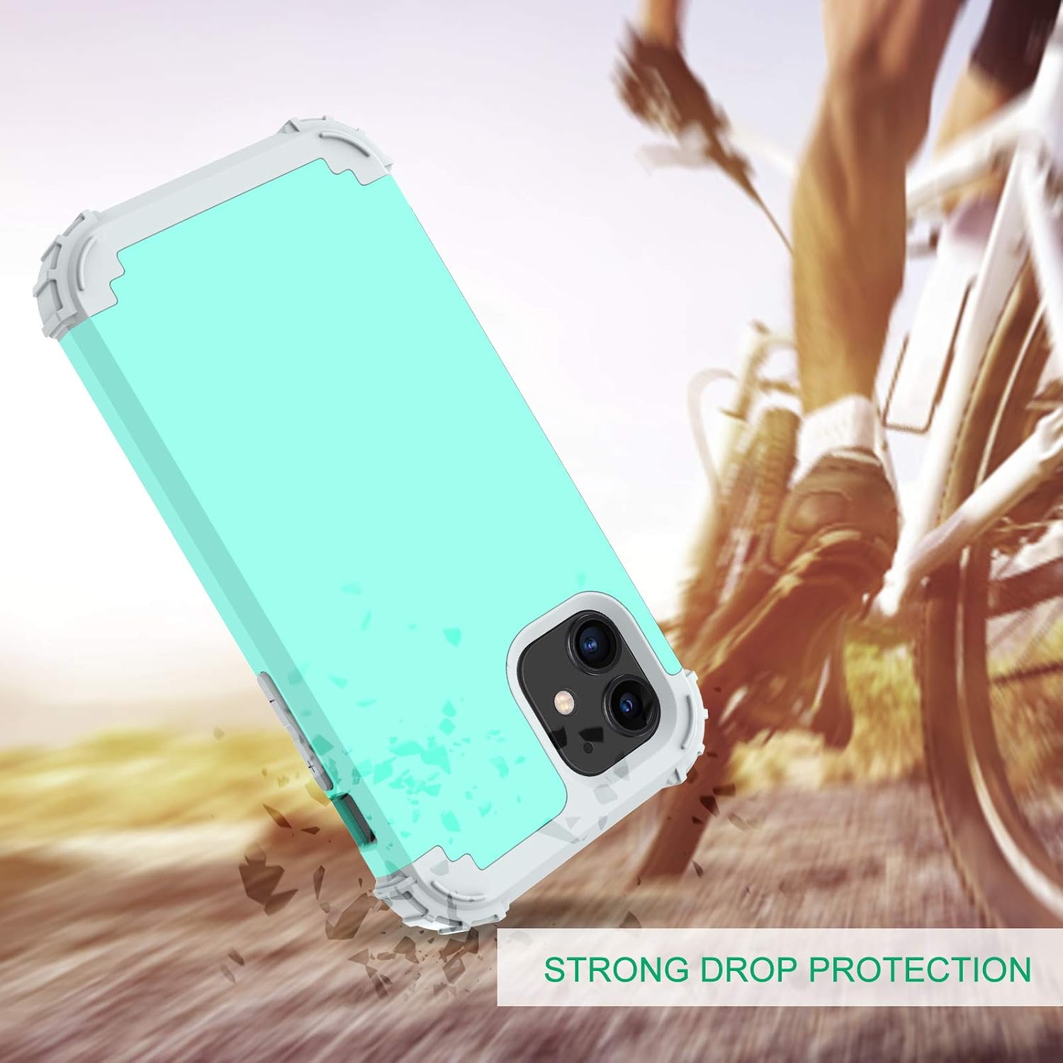 BENTOBEN iPhone 11 Case, iPhone 11 Phone Case, 3 in 1 Heavy Duty Rugged Hybrid Soft Silicone Bumper Hard PC Cover Impact Resistant Shockproof Protective Case Cover for Apple iPhone 11 6.1", Turquoise