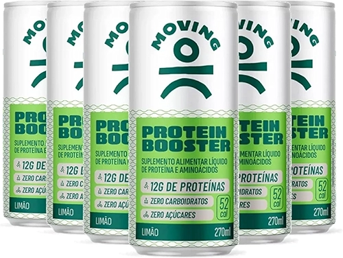 Kit c/ 6 Refrigerante Proteico MOVING Limão 270ml