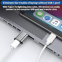 Vista 4 de Adaptador USB C hembra a USB macho, paquete de 6, adaptador USB tipo A a tipo C para iPhone 17, 16, 15, 13, MacBook Pro, laptop, iPad, AirPods y más