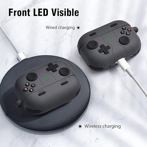 Miniatura 5 de Funda para AirPod Pro 2, KOREDA - Funda protectora de silicona con llavero para Airpods Pro de 12 generación