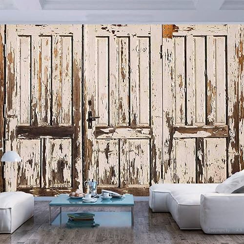 Miniatura 9 de Vinilo de pared de 55.0 x 30.0 in, para puerta de granero de madera vieja, de roble, de campo, de la aldea, de la vida rural, impresión fotográfica,