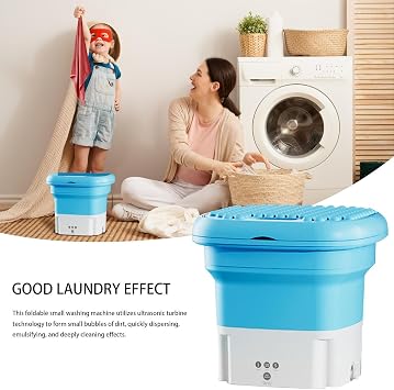 Mini Washing Machine, Folding Washing Machine, Small Washing Machine, With Dehydration Function, Portable Washing Machine, Semi-Automatic, Ultrasonic, 2.8 L Capacity, Portable, Water Saving, Energy