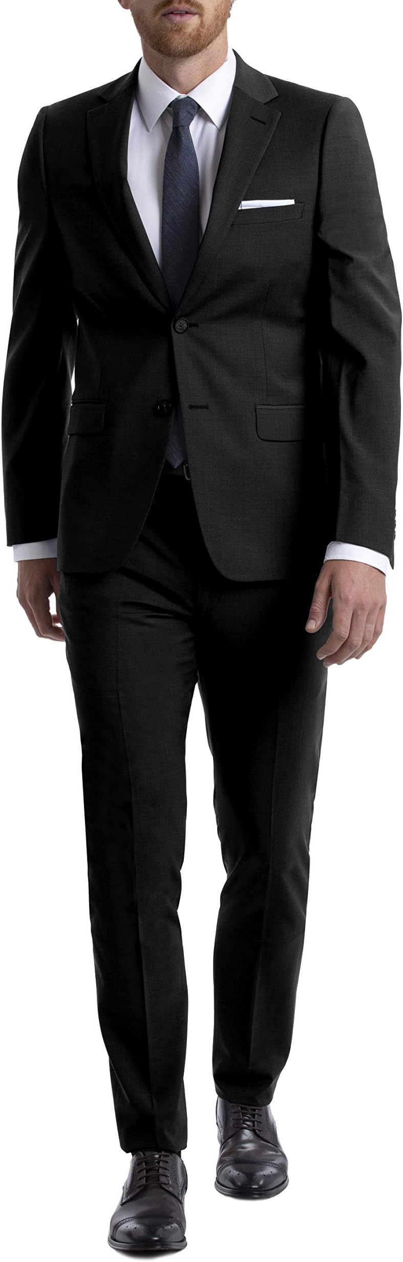 Men's Skinny Fit Men’s Suit Separates with Performance Stretch Fabric Business Suit Pants Set