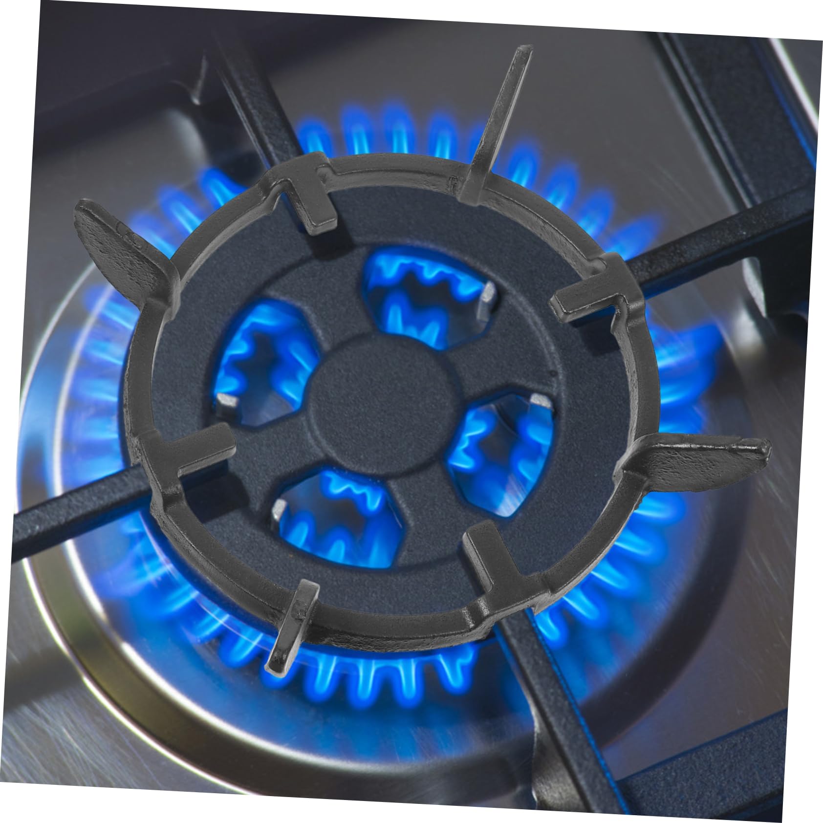 KICHOUSE Gas Stove Rack Cast Pan Holder Stand for Smaller Pots Non Slip Design Kitchen Stove Accessory Heavy Duty Four Claw Wok Support for Cooking