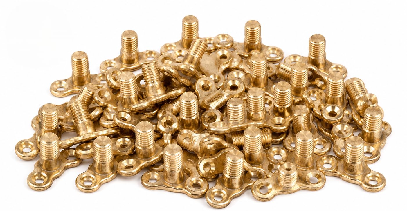 TC Male Munsen Pipe Ring Backplate M10 Brass- Pack of 50