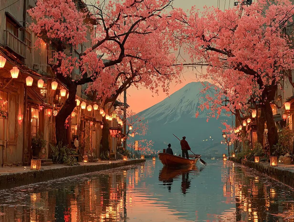 5D obraz diamentowy Mount Fuji, pełny zestaw do malowania diamentami łódź, diamentowe malowanie dla dorosłych, zestawy do samodzielnego wykonania, 5D kryształowe diamenty, dekoracja domu, letni