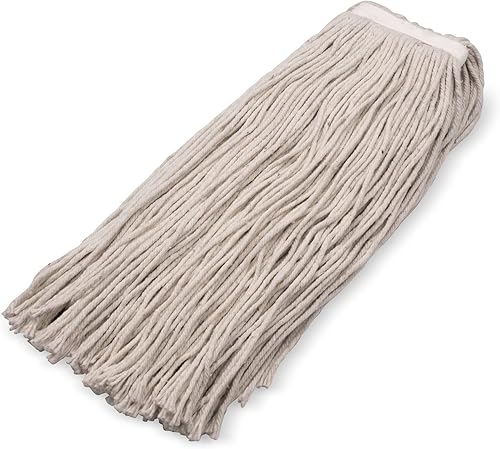 Vista 20 de SPARTA FLO-PAC - Cabezal de trapeador de algodón, punta cortada, banda estrecha con banda blanca para limpieza organizada, 36 pulgadas, bronceado