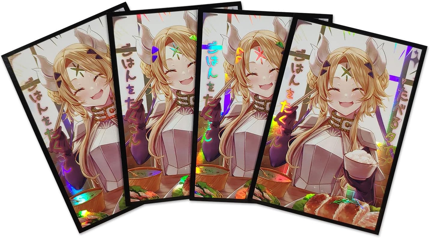 50ct Holographic Flashing (Incredible Ecclesia, the Virtuous) Top Loading Trading Card Sleeves Deck Protector for YuGiOh/Japanese Sized Cards 63x90mm (11)