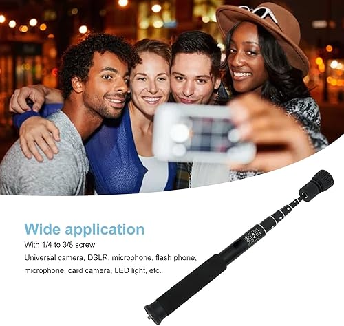 Miniatura 3 de Monopod de cámara de 48 pulgadas, poste extensible de 6 secciones, palo de Unipod telescópico resistente, monopie de fotografía portátil ligero para