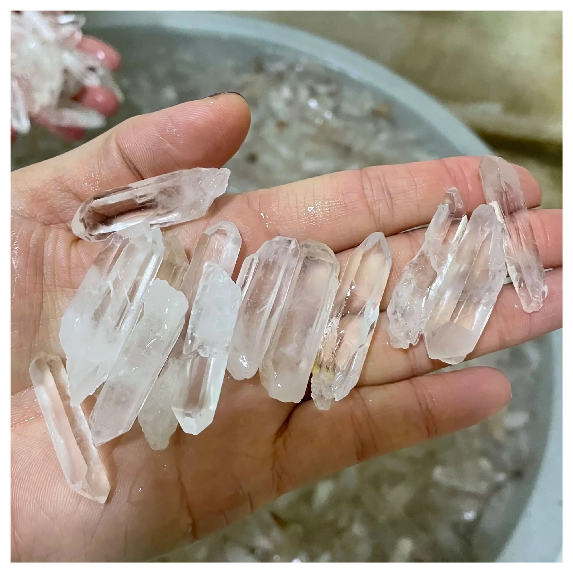 Varita de cristal de cuarzo transparente a granel de 1000 g, piedra cruda for decoración del hogar