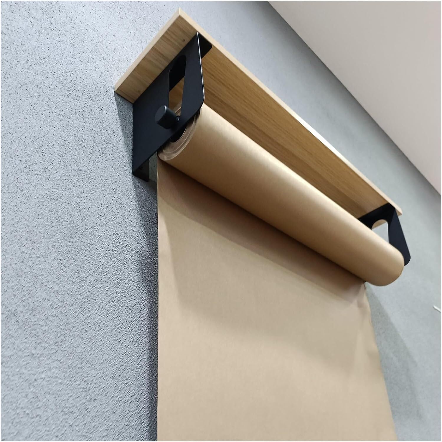 Metzger-Papierhalter und -schneider, Kraftpapierrollenspender mit 50 m Rolle, inklusive 130 cm Breite und Papier