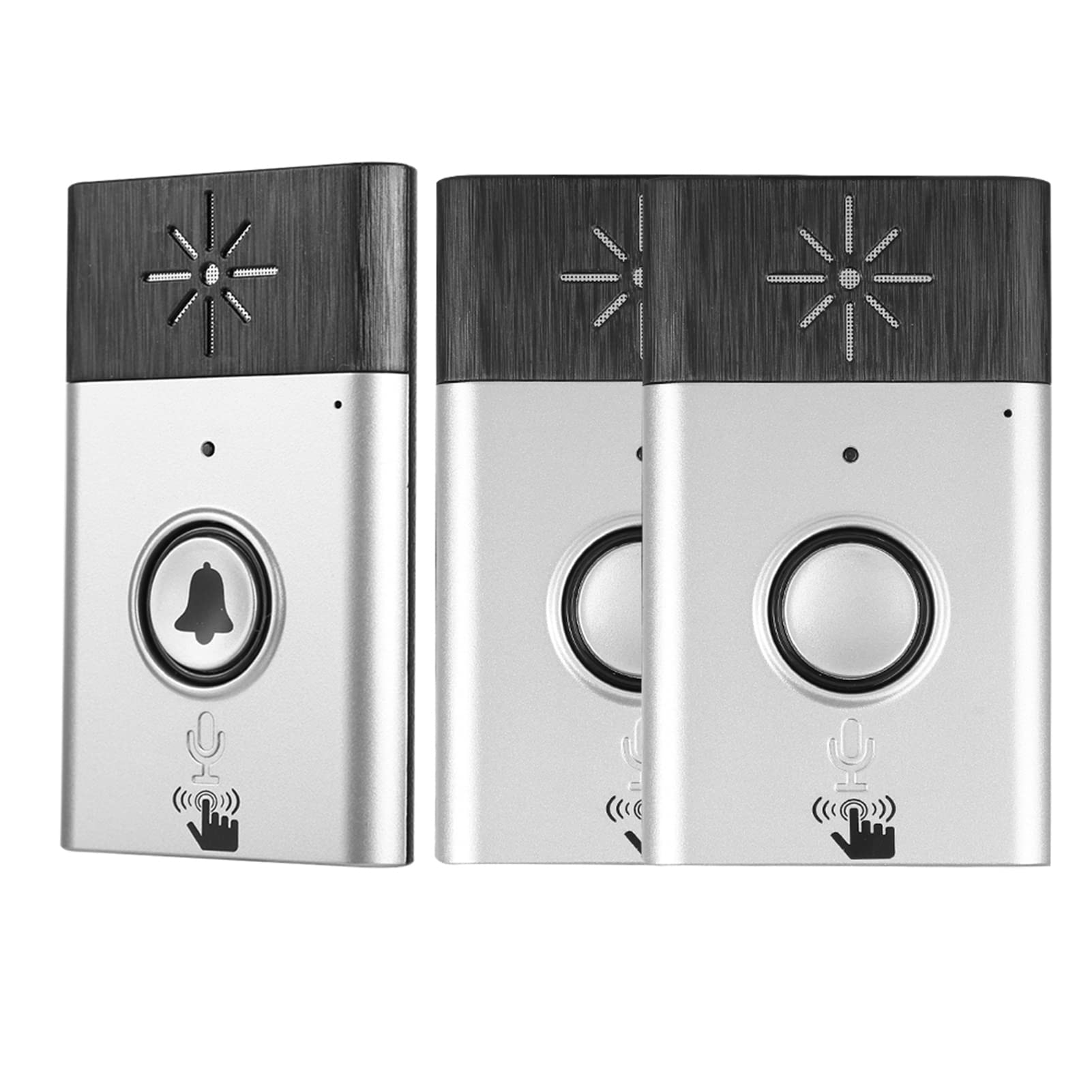 Smart Wireless Voice, Doorbell Access Control System Door Intercom Intercom System Indoor Outdoor Door BellSilver (Silver) - Image 3