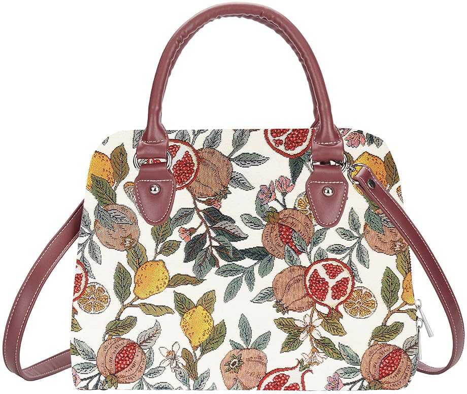 Sac à bandoulière Signare CONV-POMEGRA en tissu jacquard haut de gamme