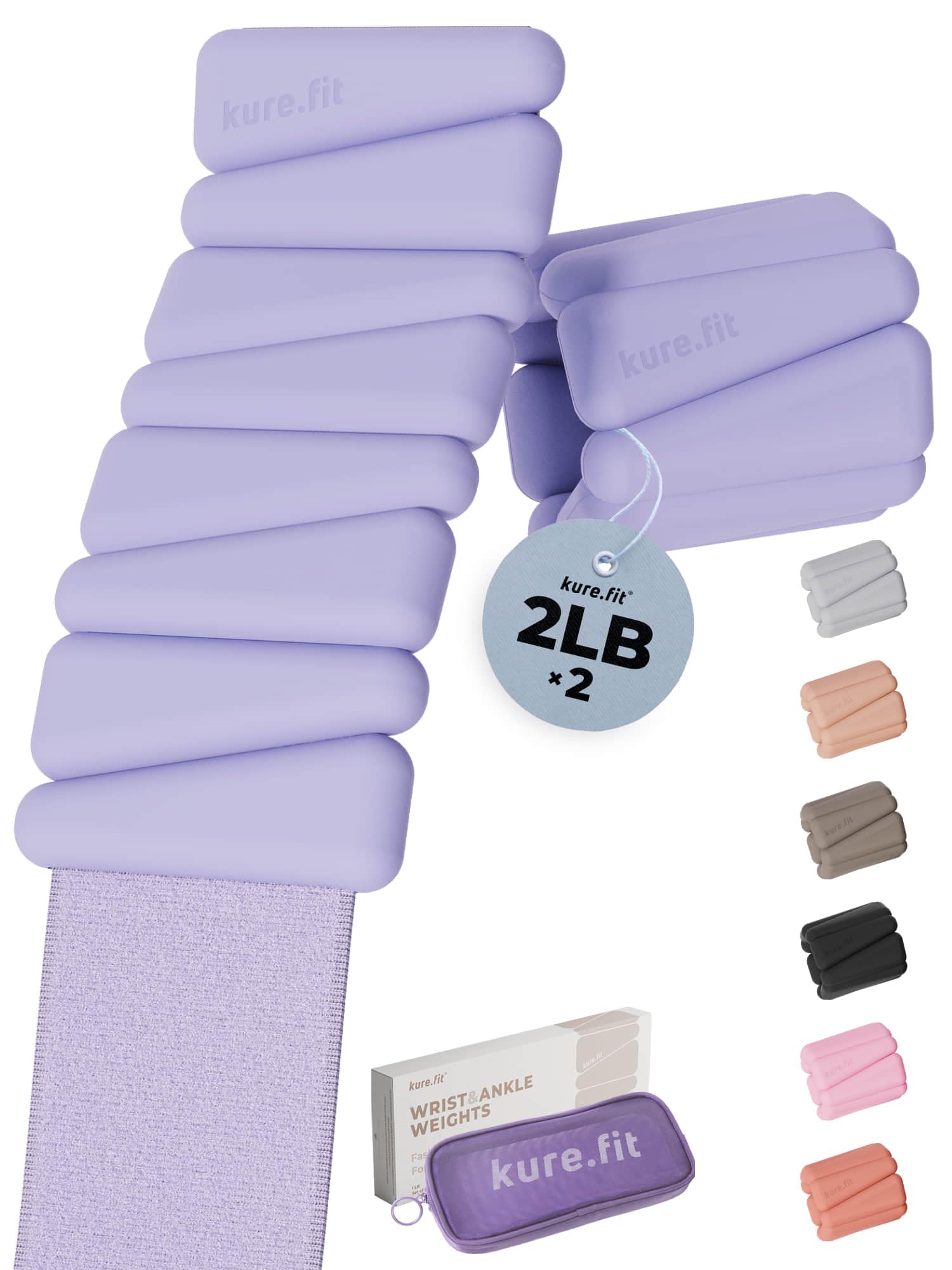 Peso de pilates | Pesas de muñeca y tobillo para mujer | Pulseras con peso | 1 libra/2 libras cada una (juego de 2)