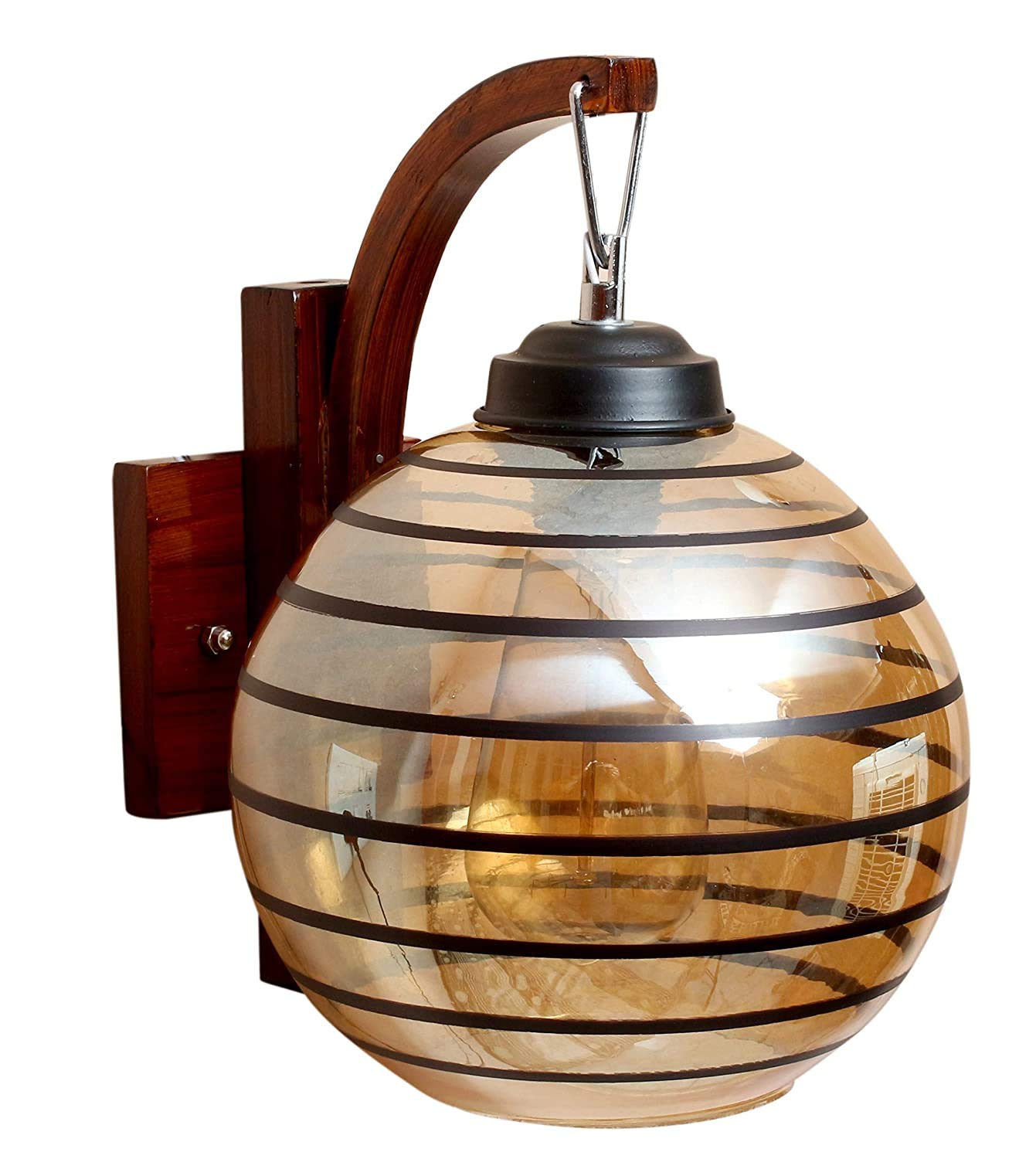 Kinis Dark Brown Glass Wall Light - Modern Decor -14
