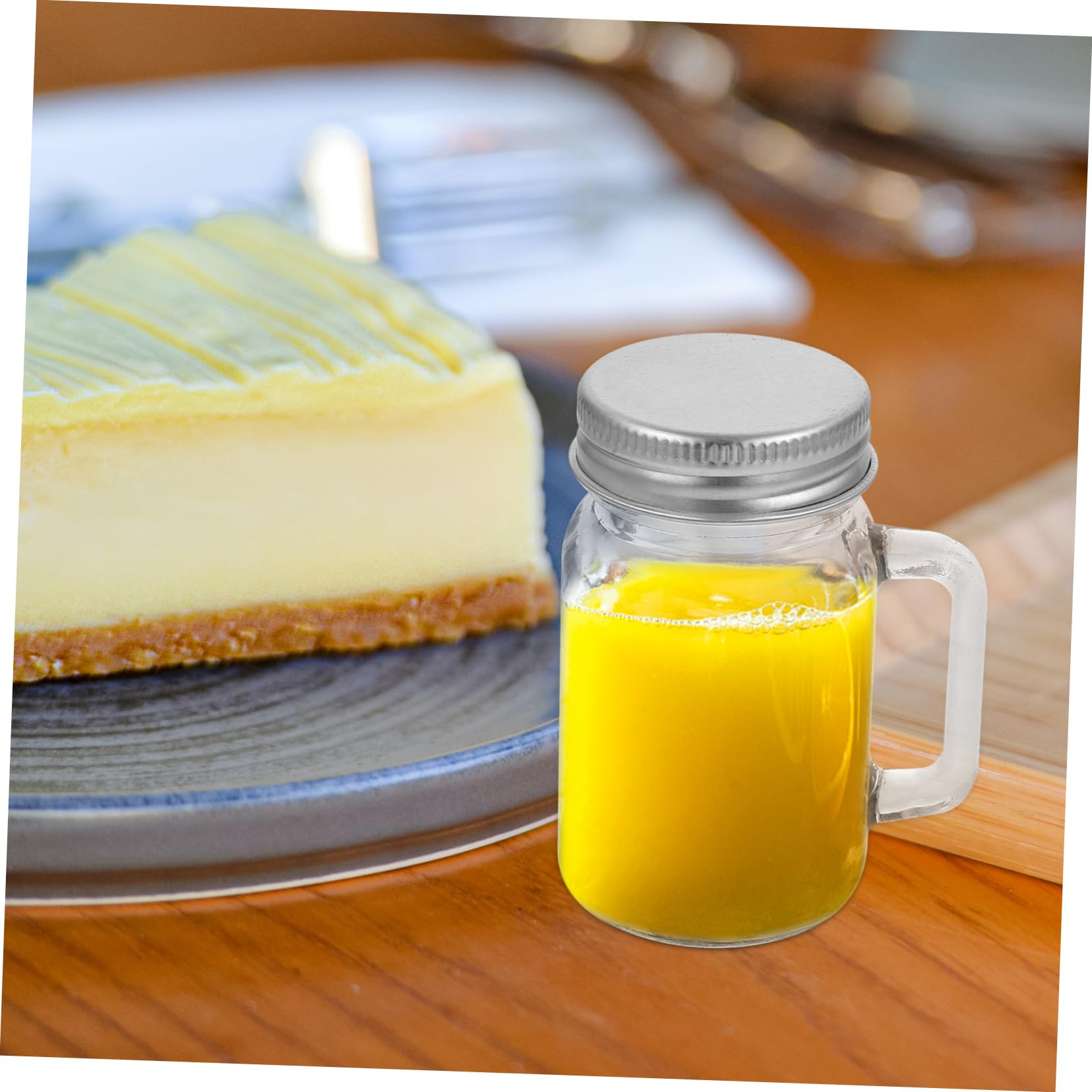 16 Stück Kleine Glasbehälter mit Henkel und Deckel 60ml Wiederverwendbare Vorratsgläser aus Glas für Marmelade Kerzen und Anlässe