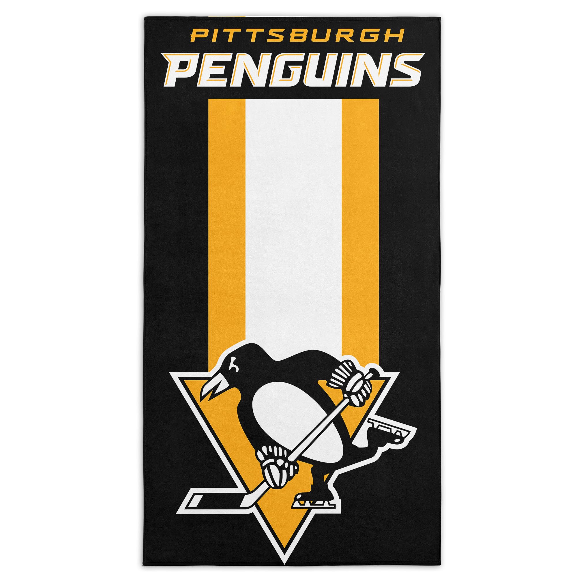 NORTHWEST The Company NHL Pittsburgh Penguins Beach Towel, 30" x 60", Zone Read