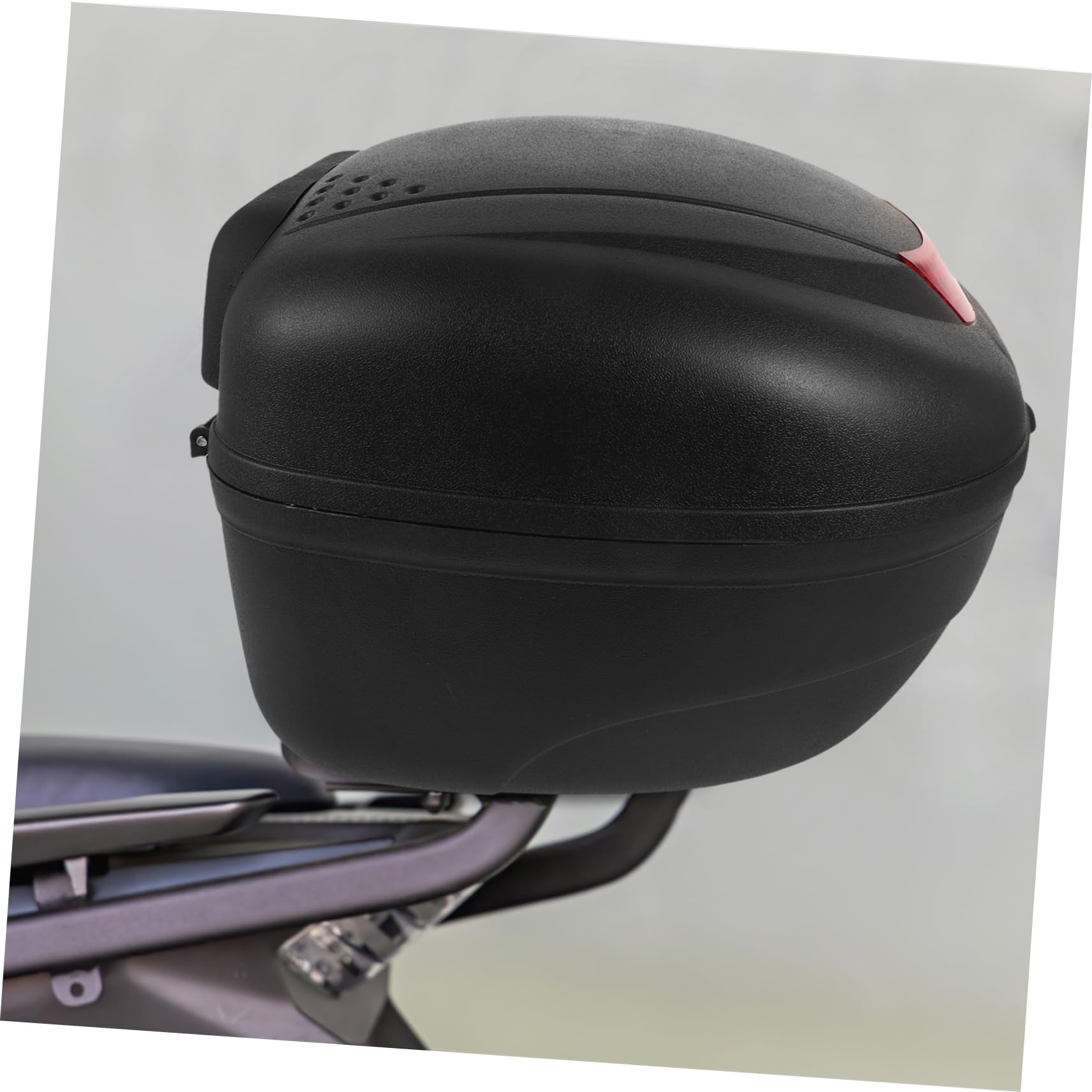 Case Grosse Plastique Capacité en Réfléchissant Design et Top Noir, Accessoire Rangement Sécurisé Moto pour Coffre Arrière pour Scooter