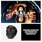 Garmin fēnix® 8 Pro, 51mm, AMOLED Display, Premium Connected Multisport GPS Smartwatch, inReach® Technology, Sapphire, Carbon Gray DLC Titanium with Black/Pebble Gray Silicone Band - 8